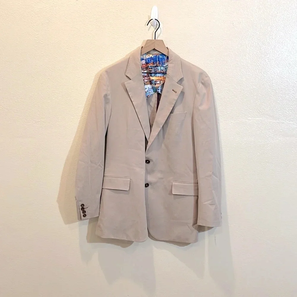 Robert Graham tan mens 42 classic fit coat